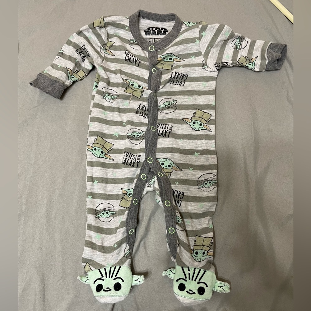 Star Wars baby footie PJs